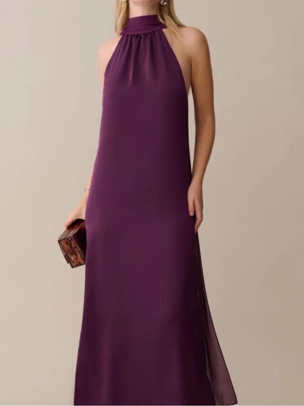 RARE NWT Few Moda Alessia Maxi Dress size XL Grape Purple o.p.t